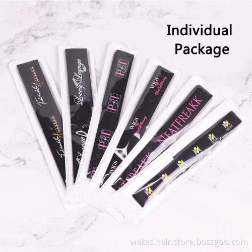 Customized Your Own Logo Or Name Adjustable Edge Elastic Band For Wigs Frontal Wrap Headband Black 2.5 3 3.5Cm Hair Accossories
